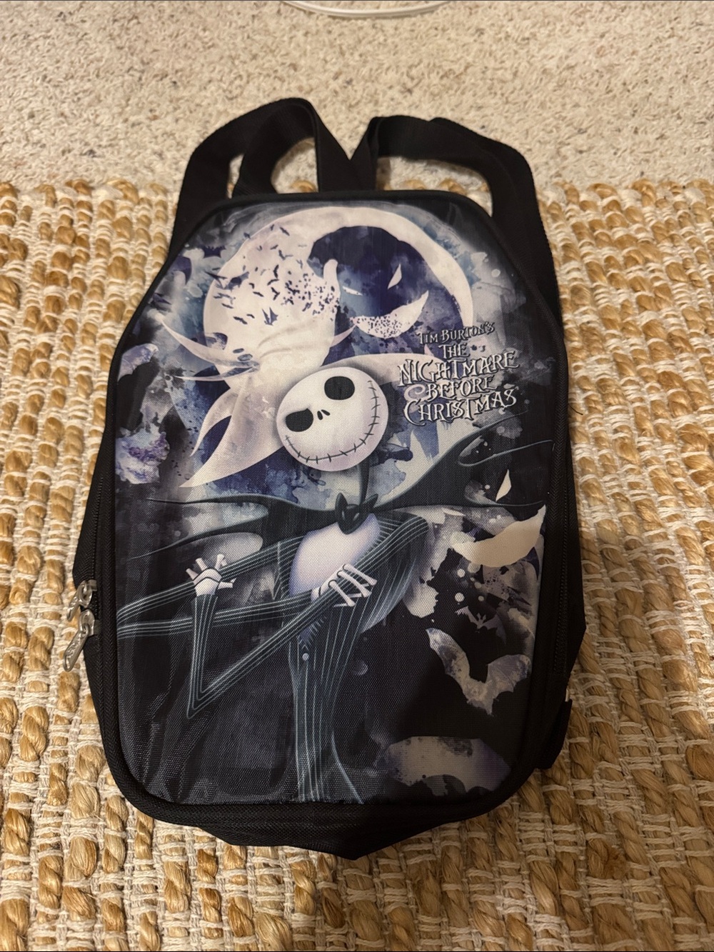 Nightmare Before Christmas Jack Skellington Black Graphic Backpack/Crossbody